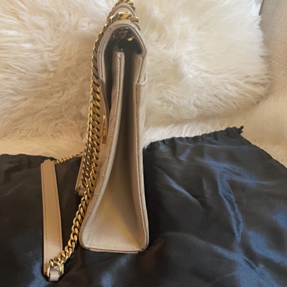 YSL Grain De Poudre Large Matelasse Chevron Satchel - Picture 4 of 17